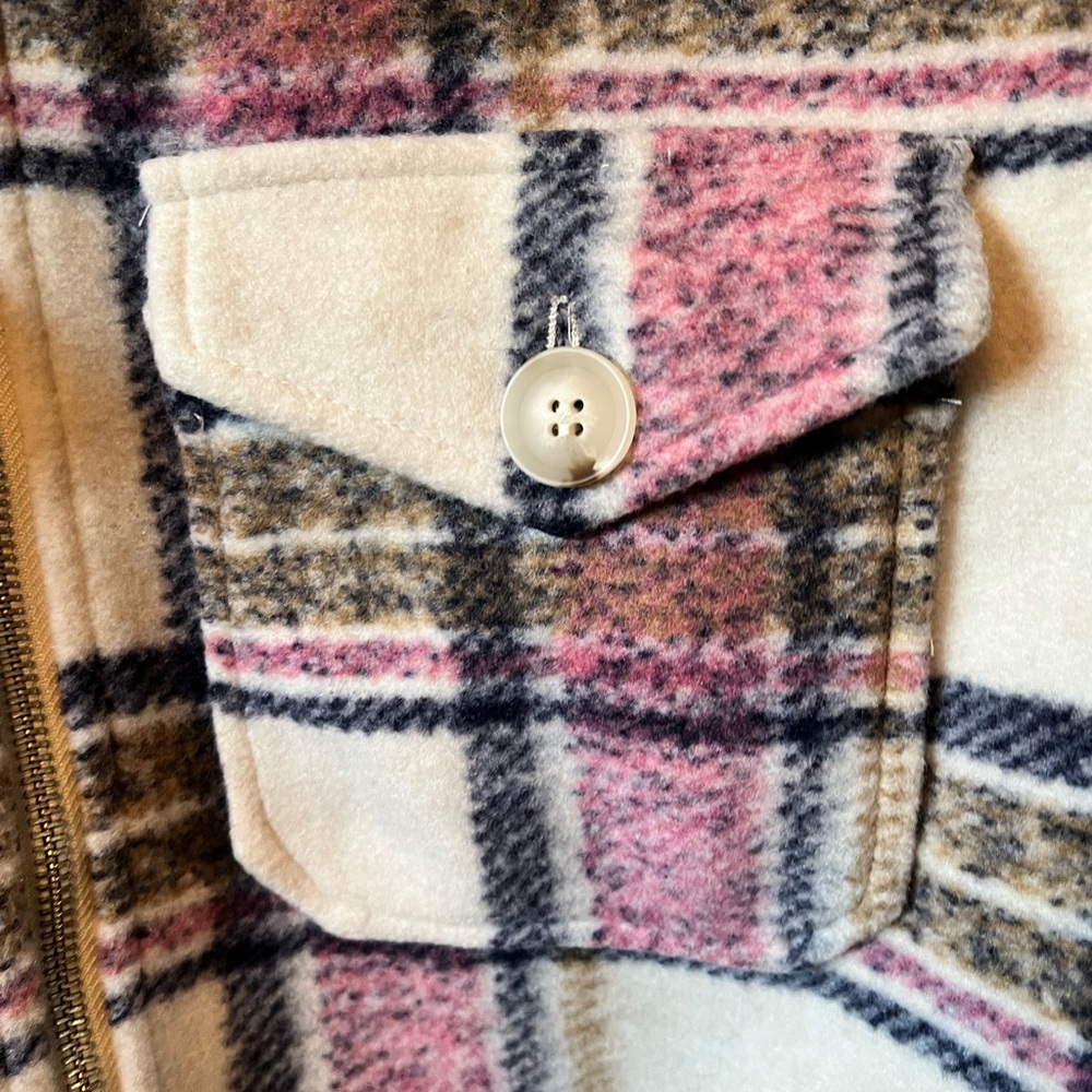 Avec Les Filles Pink and Blue Plaid Jacket - Picture 5 of 16